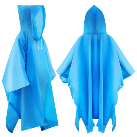 PBUSPU 2 Pièces Ponchos de Pluie avec Chapeau, Poncho de Pluie Réutilisable, Vêtements de Pluie pour Adultes,Poncho de Pluie éta