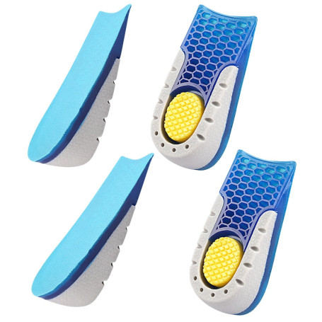 2 Pcs de Gel pour talonnette de 2,5 cm, Talonnettes en Gel de Silicone, Talonnette Gel Silicone Antichoc, Talonnette souple, pro