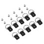 Nikou Kayak D Anneau, Lot de 10 Boucle Noire en D avec vis M6, Kayak gréement D Anneaux Sécurité Attache Boucle Pont Accessoires