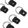 Nikou Kayak D Anneau, Lot de 10 Boucle Noire en D avec vis M6, Kayak gréement D Anneaux Sécurité Attache Boucle Pont Accessoires