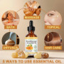 Frankincense Essential Oil 60ML Huile Essentielle d'encens 100% Pure et Naturelle pour Visage, Massage, Aromathérapie, Cheveux, 