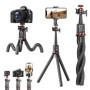KHROMAX Trépied pour téléphone portable Trépied de voyage avec support mobile, flexible et extensible Trépied perche selfie trép
