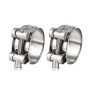 Lot de 2 colliers de serrage à boulon articulé en acier inoxydable 48-51 mm - Collier de serrage robuste pour tuyau d'échappemen
