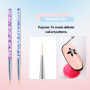 6 pièces Pinceaux en Détail à Ongles, Pinceaux Peinture Professionnels Pinceaux en Détail à Ongles Trousse pour DIY Nail Art Des
