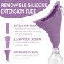 Portatif Urinoir Debout Réutilisable pour Femme Silicone Entonnoir RandonnéE Toilette Camping, La Couleur Violette