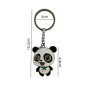 Zwenjuan Porte-Clés Panda,2 Pièces Porte-clés en métal,Cadeau Panda,Porte-clés Animaux Panda Bear Porte-clés Pendentif en métal,