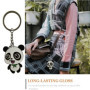 Zwenjuan Porte-Clés Panda,2 Pièces Porte-clés en métal,Cadeau Panda,Porte-clés Animaux Panda Bear Porte-clés Pendentif en métal,