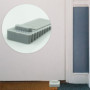 Lot de 5 butées de porte en caoutchouc transparent – Cales robustes de qualité supérieure pour sol et terrasse (gris)