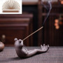 Pipihome Porte-encens en Forme de Grenouille, céramique brûleur d'encens avec bâtons d'encens, Ornement Amusant en Forme de Gren