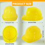 Loppdece Lot de 12 casques de chantier pour enfants, casque jaune pour enfants, casque de chantier, réutilisables, souples pour 