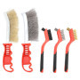 Lot de 5 brosses métalliques multifonctionnelles - Brosse en fil de laiton - Brosse de nettoyage - Pour nettoyer et enlever la r
