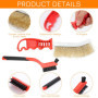 Lot de 5 brosses métalliques multifonctionnelles - Brosse en fil de laiton - Brosse de nettoyage - Pour nettoyer et enlever la r