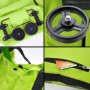 Sac à Roulettes Pliable Vert, Chariot à Provisions de Supermarché, Imperméable et Pratique, Portable en Tissu Oxford