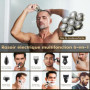 ETENTOUS Rasoir Électrique Homme, 6 en 1 Tondeuse Finition Professionnel, Tondeuse Cheveux Hommes Rotatif 7D Étanche IPX6 Rasoir