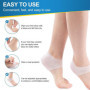 Poraceous Protège Talon Silicone Respirant, Manches de Talon en Silicone, Amorti Antichoc Gel, pour Soulager la Douleur, Fasciit