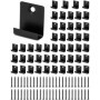QWORK® 50 Pcs Clip de Fixation pour Lame de Terrasse Composite Vis Incluses (8mm)