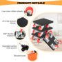 Kit de Poulettes pour Meubles Charge Lourde, 9 Pièces Leve Meuble 330 mm Barre D'extension, 4 Roue Rotative à 360 Degrés et 4 Bl