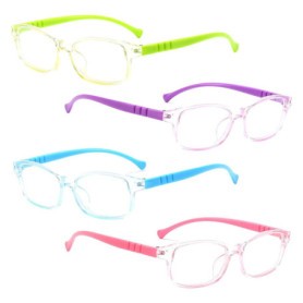 CHSZSH Pack De 4 Lunettes Pour Enfants, Lunettes Claires Pour Enfants, Lunettes Plates Pour Enfants, Lunettes De Jeu Pour Enfant