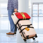 Lot de 2 sangles de bagage, 2 étiquettes de bagage, sangles de fixation de bagages, bandes élastiques pour valise, élastiques