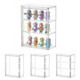 Vitrine Acrylique, Vitrine Exposition pour Objets de Collection 36x13x27cm 2 étagères Vitrine Anti Poussière Certifiée UV pour F