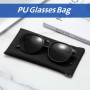 Lot de 4 étuis de protection en cuir synthétique souple avec chiffon de nettoyage pour lunettes de soleil portable et étanche - 