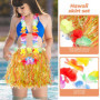 SUPVOX Ensemble De DéGuisement HawaïEn 5 PièCes - Jupe Hula 40cm, Bracelets, Bandeau Et Guirlande Pour FêTe Tropicale, Plage, Ca