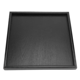 TOPINCN Plateau Bois Massif Forme Rectangle Thé Café Boissons Assiette Plat Snack Nourriture Repas Petit-déjeuner Restaurant Pla