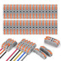 Frogetu 34 Connecteurs Électriques,Cosses et Kits,Dominos Électriques,Wago 4 Entrées,Wago Assortiment,Wago 3 Entrées,Connecteur 