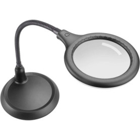 ZHSX Loupe avec lumière 5X, loupe de Lecture éclairée avec 30 LED - Lampe & Flexible avec Support - pour Seniors, bijoulier, Art