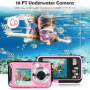 Comius Sharp Caméra sous-marine avec tuba, appareil photo numérique FHD 10FT 3MP étanche avec carte mémoire 32G pour retardateur