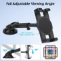 Support de Voiture, 360 Degrés Support Tablette Voiture Pare-Brise Tableau Bord Support Téléphone Voiture avec Ventouse Compatib