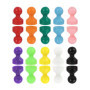 Pack de 20 Aimants pour Réfrigérateur 8x14mm - Aimants Néodyme Colorés en Silicone pour Tableaux Magnétiques, for Tableaux Blanc