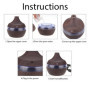 300 ML Humidificateur d'Air Ultrasonique Deep Wood Grain Huile Essentielle Cool Air Mist Aroma Diffuseur Coloré LED Night Light 