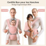 Porte-bébé nouveau-né jusqu'à 20 kg (0 à 36 mois), porte-bébé ergonomique 3 en 1 pour hanches, dos et devant, maille respirante 