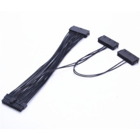 Câble d'alimentation triple alimentation 3 24 broches ATX câble adaptateur carte mère cordon (30 cm) pour machine BTC Miner