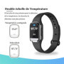 Feloyal Bracelets Anti-moustiques Affichage de la Température Corporelle Montre Anti-Moustiques Rechargeables par USB étanches à
