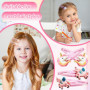 Lot de 20 barrettes à cheveux pour fille - Avec 20 élastiques à cheveux brillants - Licorne - Pinces à cheveux mignonnes - Pince