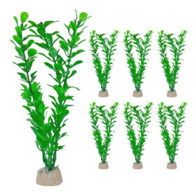 DHSBGWSX Lot de 6 plantes d'aquarium artificielles - Accessoires pour plantes aquatiques d'aquarium - Décoration d'aquarium - Pl