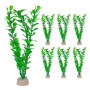 DHSBGWSX Lot de 6 plantes d'aquarium artificielles - Accessoires pour plantes aquatiques d'aquarium - Décoration d'aquarium - Pl