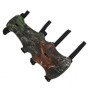 Namvo Protection de Bras réglable en Cuir pour tir à l'arc - Camouflage - 4 Sangles et Protection des Doigts en Silicone