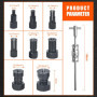 Zoomtools 12/13 pièces 8-32 mm Extracteur de roulement intérieur trou borgne Kit de retrait de roulement avec marteau coulissant
