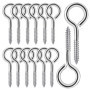 20 Pièces M5 Piton à Visser en Acier Inoxydable 304 Vis Mouton Oeil Rond Auto Taraudeuse Vis à Anneau Crochets à Oeil Boulon à œ