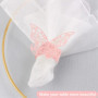 HAOBIN 40 PièCes Rond De Serviette Papillon Anneau Ronds De Serviette Creux en Papier Papillon Brillant Ronds De Serviette en Pa
