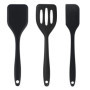 Lot de 3 mini spatules en silicone, petites spatules faciles à nettoyer pour frire, cuisiner, retourner, poisson, œufs, crêpes