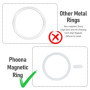 Lot de 6 anneaux d'adaptateur magnétique sans fil - Kit de conversion magnétique pour téléphone portable - Compatible avec iPhon