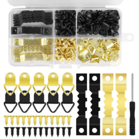 UKOFEW 251 Pièces Accroche Tableau,Crochet Pour Cadre,Fixations pour Cadres avec Tournevis et Vis,pour les Cadres Photo, Suspens
