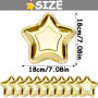 Lot de 10 assiettes en carton jetables en forme d'étoile dorée de 17,8 cm, motif pentagramme pour Noël, Halloween, dîner, mariag
