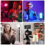 LUXCEO Panneau LED RGB 2500K-9000K,Mini Lampe de Caméra Portable, CRI 95+,3100mAh Batterie intégrée,140 Perles de Lampe Video,po