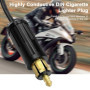 Hoembpn 30cm Prise Din Mâle Européenne Adaptateur Allume-cigare Rallonge Étanche avec Fusible 10A, 12V/24V Din Male Plug Secteur
