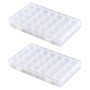 Lot De 2 Boîtes De Rangement Avec 28 Compartiments, Boîte D'Accessoires Pour Peinture Diamant, Boîte De Rangement Pour Bijoux, B